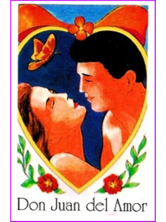 Plastifizierter Abdruck von Don Johannes des Liebes, 5x7,5cm.