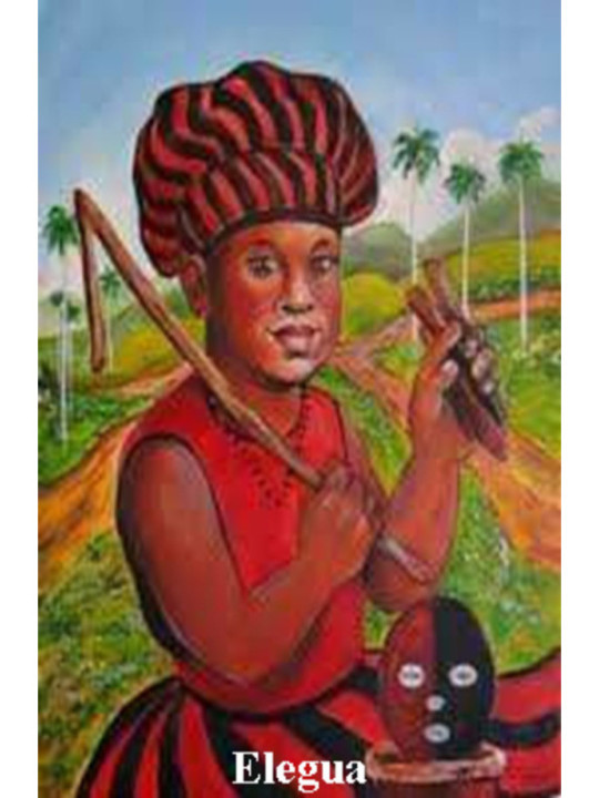 Elegua Plastifizierter Abdruck 5x7,5cm.