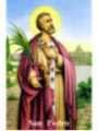 St. Peter Plastifizierter Abdruck. 5x7,5cm
