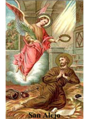 Plastifizierter Abdruck San Alejo. 5x7,5cm