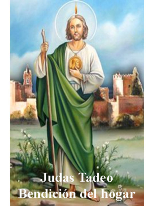 Plastifizierter Abdruck St. Jude Thaddäus Segen des Hauses. 5x7,5cm