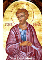 St. Bartholomäus Plastifizierter Abdruck. 5x7,5cm