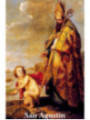 St. Augustine Plastifizierter Abdruck. 5x7,5cm
