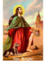 San Roque Plastifizierter Abdruck. 5x7,5cm