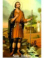 San Isidro Plastifizierter Abdruck. 5x7,5cm