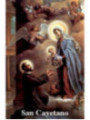 Plastifizierter Abdruck San Cayetano. 5x7,5cm