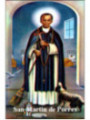 St. Martin de Porres Plastifizierter Abdruck. 5x7,5cm
