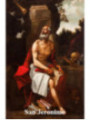 St. Hieronymus Plastifizierter Abdruck. 5x7,5cm
