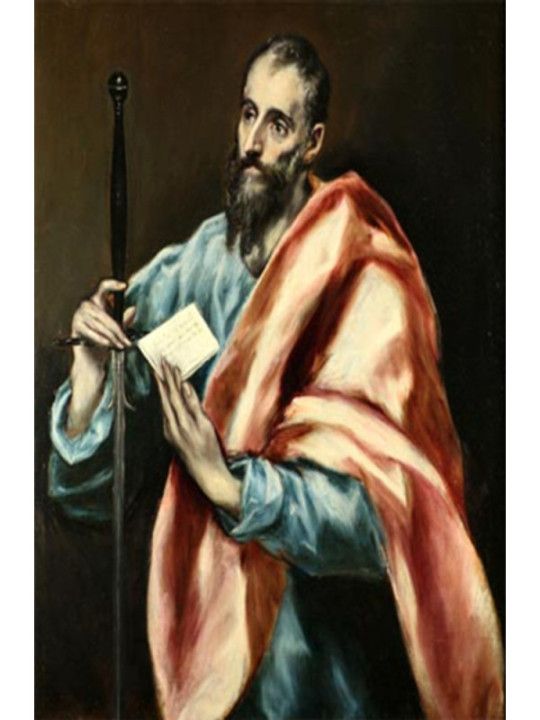 St. Paulus Plastifizierter Abdruck. 5x7,5cm