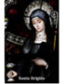 Plastifizierter Abdruck von Santa Brigida, 5x7,5cm.