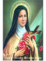 Plastifizierter Abdruck Heilige Therese vom Jesuskind. 5x7,5cm