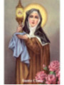 Plastifizierter Abdruck von Santa Clara, 5x7,5cm.
