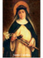 Plastifizierter Abdruck der Heiligen Katharina von Siena, 5x7,5cm.