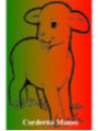 Plastifizierter Abdruck Zahmes kleines Lamm, 5x7,5cm.