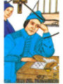 Johannes des Denkens Plastifizierter Abdruck 5x7,5cm.