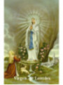 Jungfrau von Lourdes Plastifizierter Abdruck, 5x7,5cm.