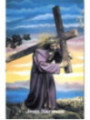 Plastifizierter Abdruck von Jesus von Nazareth, 5x7,5cm.