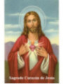 Plastifizierter Abdruck Heiliges Herz von Jesus. 5x7,5cm