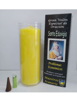 Besondere Kerze mit dem Heiligen Hedwig-Gebet.