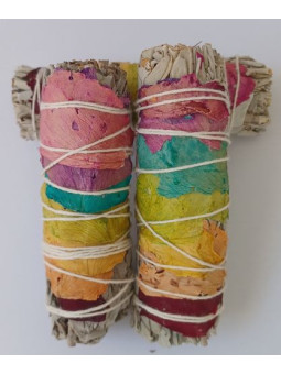 Bündel weißer Salbei 7 Chakren von 11 cm. ca.