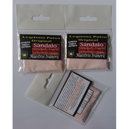 Sandelholz-Pulver mit Anleitung und Gebet, Glück, Schutz und Reichtum anziehen