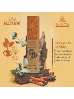 Natur-Zimt-Räucherstäbchen mit Bio-Aroma.