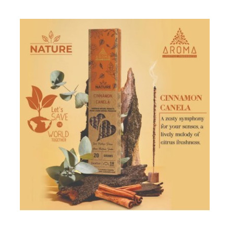 Natur-Zimt-Räucherstäbchen mit Bio-Aroma.