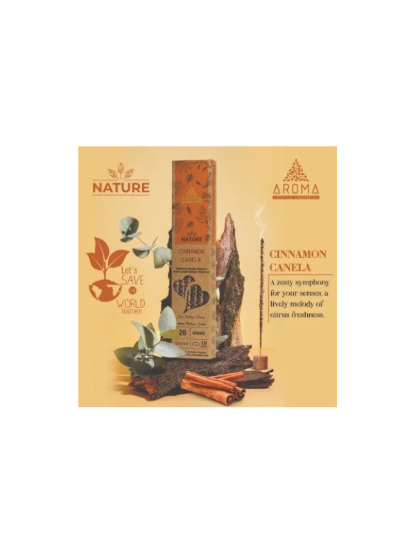 Natur-Zimt-Räucherstäbchen mit Bio-Aroma.