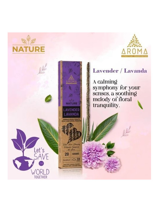 Natur Lavendel Räucherstäbchen mit Bio-Aroma.