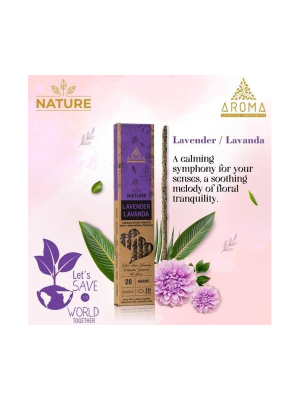 Natur Lavendel Räucherstäbchen mit Bio-Aroma.