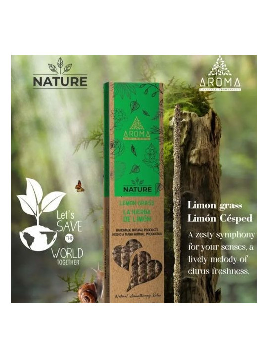 Nature Lemongrass Bio-Aroma-Räucherstäbchen.