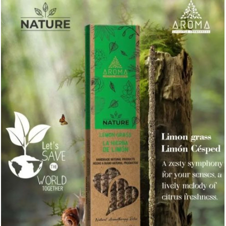 Nature Lemongrass Bio-Aroma-Räucherstäbchen.