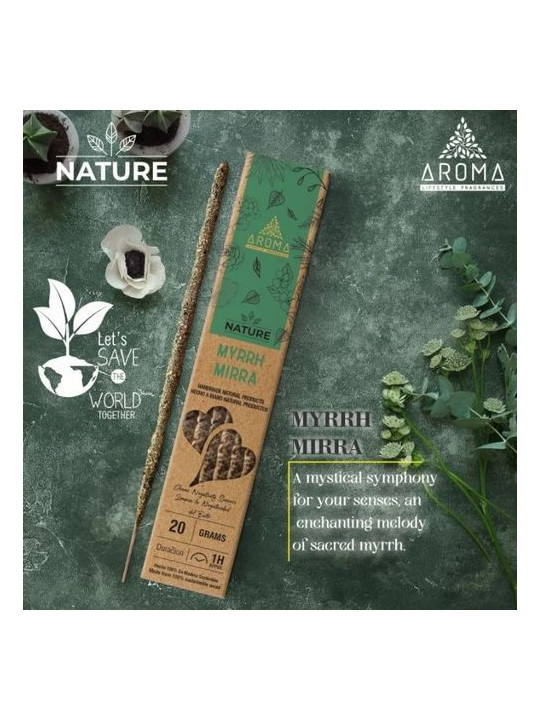Nature Myrrhe Bio-Aroma-Räucherstäbchen.