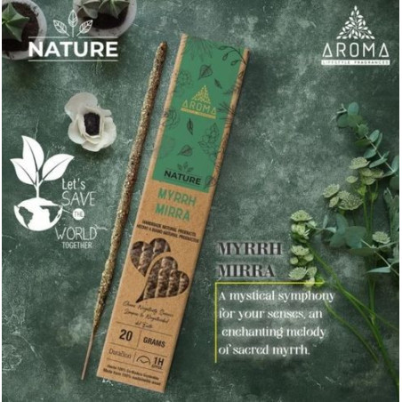 Nature Myrrhe Bio-Aroma-Räucherstäbchen.