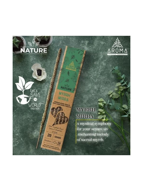 Nature Myrrhe Bio-Aroma-Räucherstäbchen.
