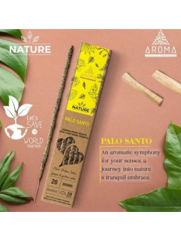 Nature Palo Santo Bio-Aroma-Räucherstäbchen.