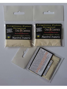 Caravaca Cross Pulver mit Anleitung und Gebet, zerstört Hindernisse.