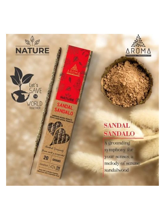 Nature Sandelholz Bio-Aroma-Räucherstäbchen.
