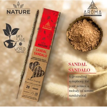 Nature Sandelholz Bio-Aroma-Räucherstäbchen.