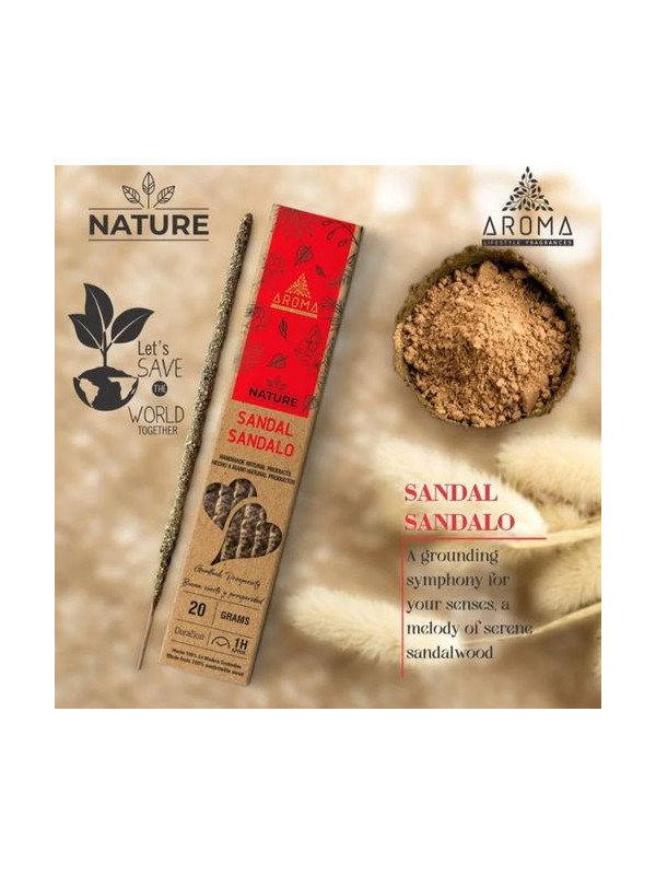 Nature Sandelholz Bio-Aroma-Räucherstäbchen.