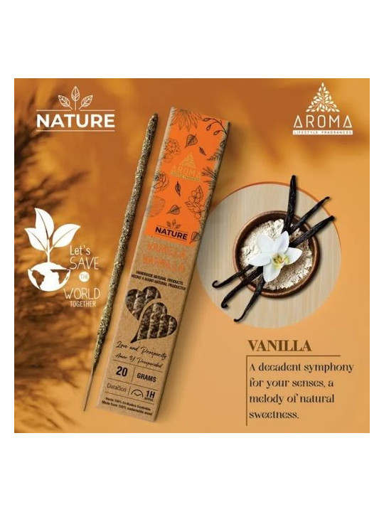 Nature Vanilla Bio-Aroma-Räucherstäbchen.
