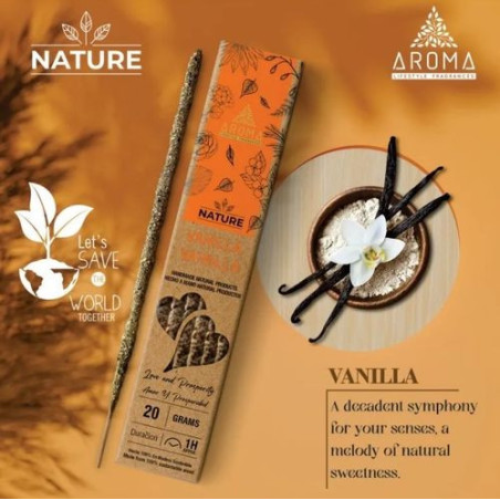Nature Vanilla Bio-Aroma-Räucherstäbchen.