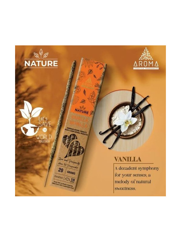 Nature Vanilla Bio-Aroma-Räucherstäbchen.