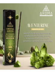 Aroma-Räucherstäbchen mit Mineralien, Aventurin-Kristall.