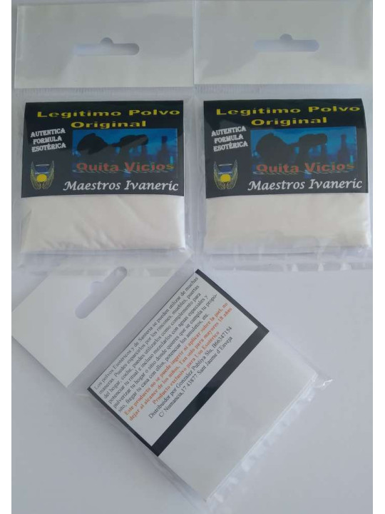 Schraubstockentferner-Pulver, mit Anleitung und Gebet