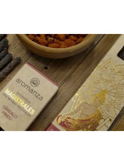 Master Hindu Sandelholz-Räucherstäbchen. Aromanza.