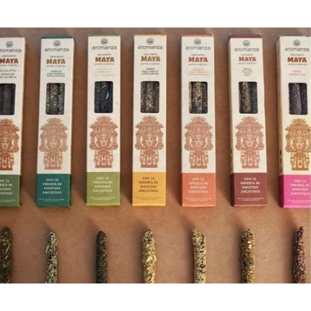 Maya-Räucheressenzen aus Indien mit Palo Santo. Aromanza.