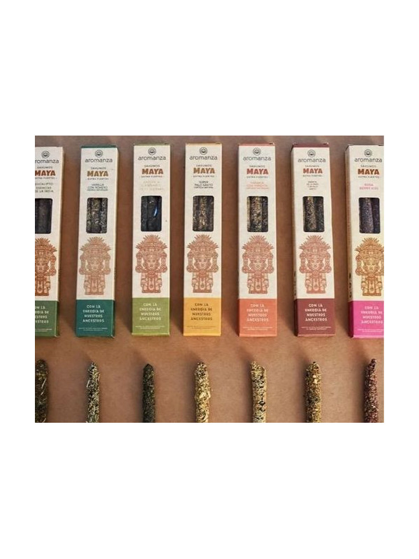 Maya-Räucheressenzen aus Indien mit Palo Santo. Aromanza.