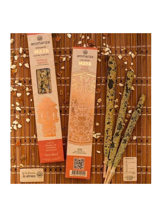 Maya-Orangen- und Pfeffer-Räucherstäbchen. Aromanza.