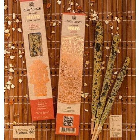 Maya-Orangen- und Pfeffer-Räucherstäbchen. Aromanza.